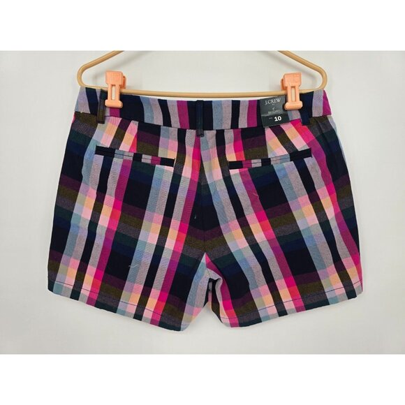 J. Crew Size 10 Womens Shorts Plaid Classic Chino NWT - Picture 4 of 7